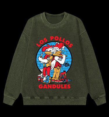 Road Roosters Vintage Washed 100% Cotton Sweatshirt