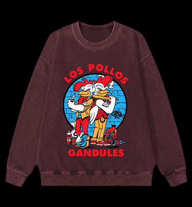 Road Roosters Vintage Washed 100% Cotton Sweatshirt