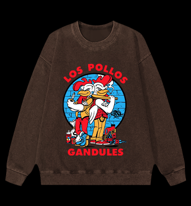 Road Roosters Vintage Washed 100% Cotton Sweatshirt