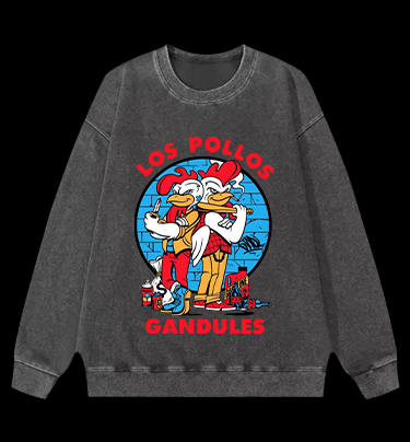 Road Roosters Vintage Washed 100% Cotton Sweatshirt