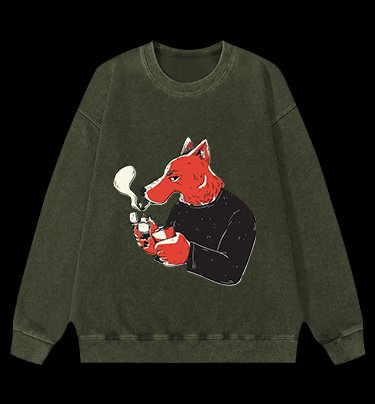 Bad Dog Attitude Vintage Washed 100% Cotton Sweatshirt