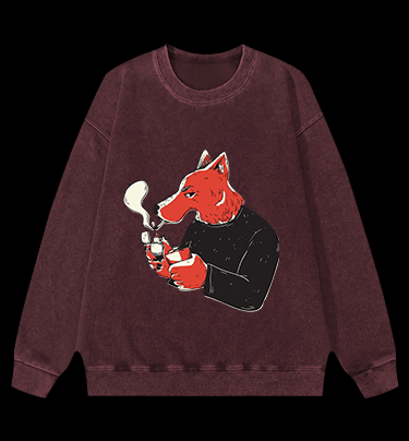 Bad Dog Attitude Vintage Washed 100% Cotton Sweatshirt