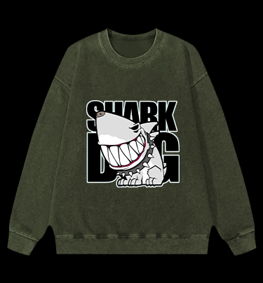 Land Shark Vintage Washed 100% Cotton Sweatshirt