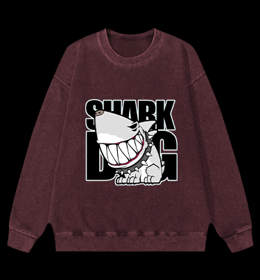 Land Shark Vintage Washed 100% Cotton Sweatshirt