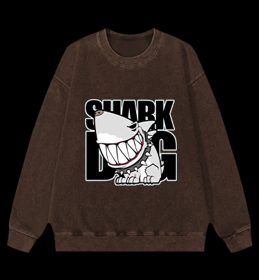 Land Shark Vintage Washed 100% Cotton Sweatshirt