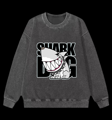 Land Shark Vintage Washed 100% Cotton Sweatshirt