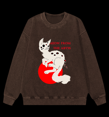 Purr-anormal Vision Vintage Washed 100% Cotton Sweatshirt