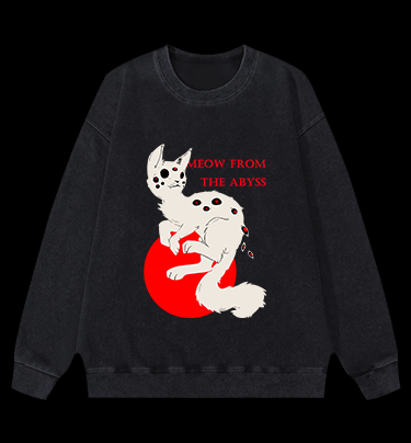 Purr-anormal Vision Vintage Washed 100% Cotton Sweatshirt