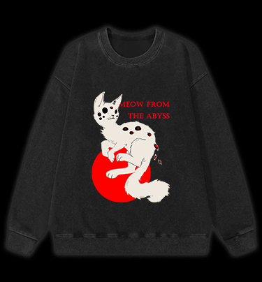 Purr-anormal Vision Vintage Washed 100% Cotton Sweatshirt