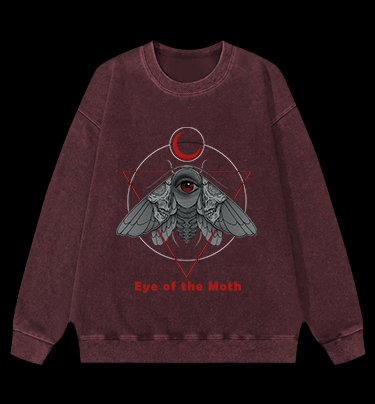 Eye of the Moth Vintage Washed 100% Cotton Sweatshirt