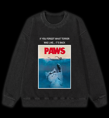 Raise Your Paws Vintage Washed 100% Cotton Sweatshirt