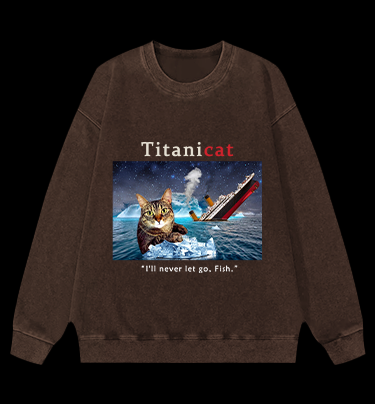Titanicat Vintage Washed 100% Cotton Sweatshirt
