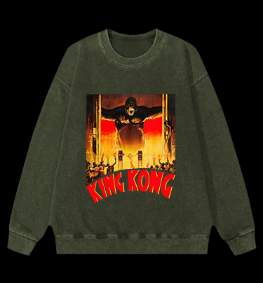 Kong King Vintage Washed 100% Cotton Sweatshirt