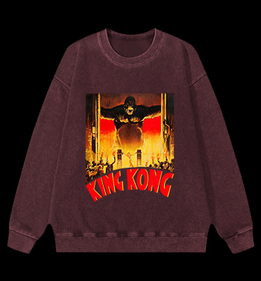Kong King Vintage Washed 100% Cotton Sweatshirt