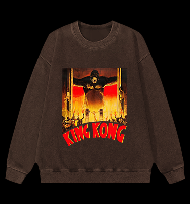 Kong King Vintage Washed 100% Cotton Sweatshirt