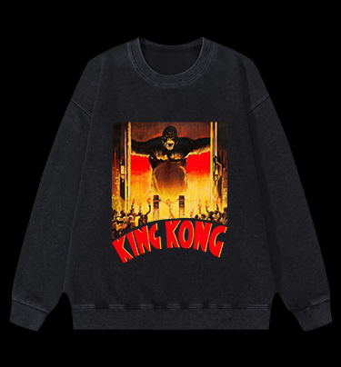 Kong King Vintage Washed 100% Cotton Sweatshirt
