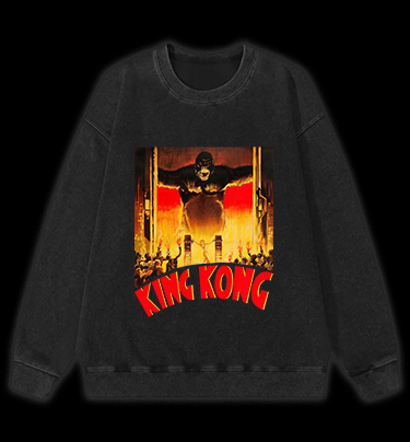 Kong King Vintage Washed 100% Cotton Sweatshirt