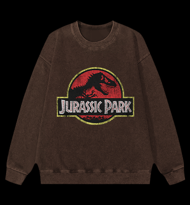 JURASSIC PARK Vintage Washed 100% Cotton Sweatshirt