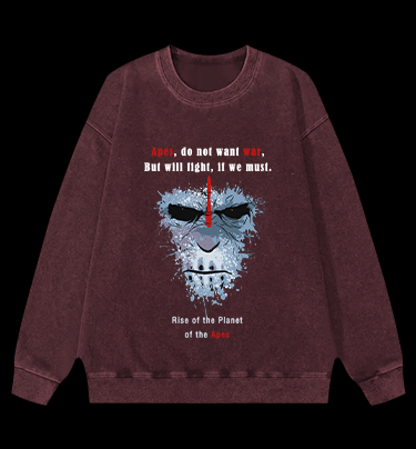 Rise of the Planet of the Apes Vintage Washed 100% Cotton Sweatshirt