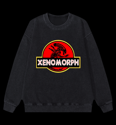 Xenomorph Park Vintage Washed 100% Cotton Sweatshirt