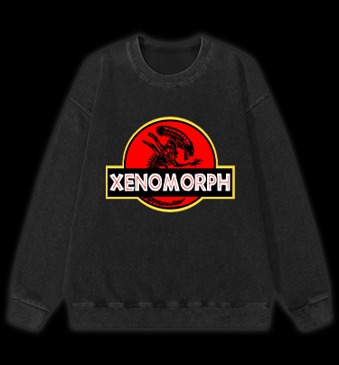 Xenomorph Park Vintage Washed 100% Cotton Sweatshirt
