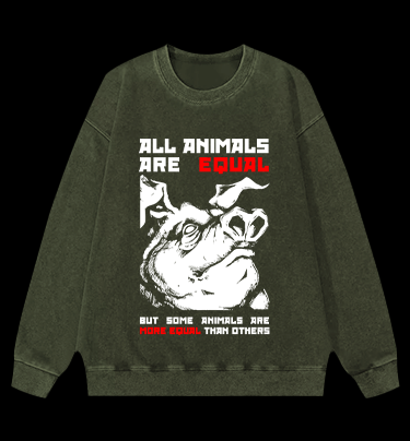 The Ruling Pigs of Equality Vintage Washed 100% Cotton Sweatshirt