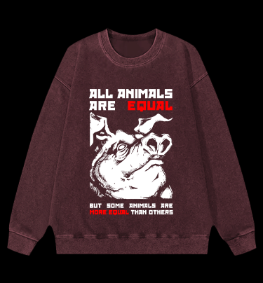 The Ruling Pigs of Equality Vintage Washed 100% Cotton Sweatshirt