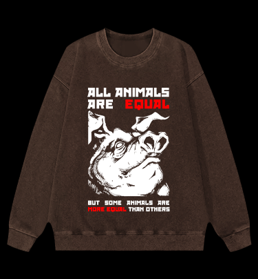 The Ruling Pigs of Equality Vintage Washed 100% Cotton Sweatshirt