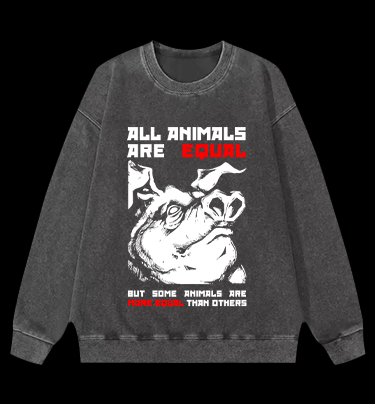 The Ruling Pigs of Equality Vintage Washed 100% Cotton Sweatshirt