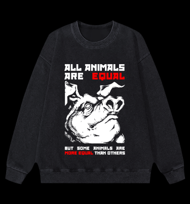 The Ruling Pigs of Equality Vintage Washed 100% Cotton Sweatshirt