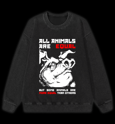 The Ruling Pigs of Equality Vintage Washed 100% Cotton Sweatshirt