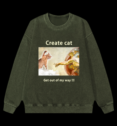 Get Out of My Way Vintage Washed 100% Cotton Sweatshirt