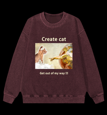 Get Out of My Way Vintage Washed 100% Cotton Sweatshirt