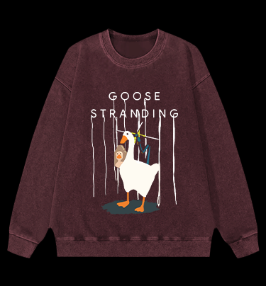 Goose Stranding Vintage Washed 100% Cotton Sweatshirt