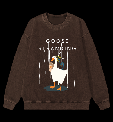 Goose Stranding Vintage Washed 100% Cotton Sweatshirt