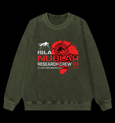 JURASSIC PARK Vintage Washed 100% Cotton Sweatshirt