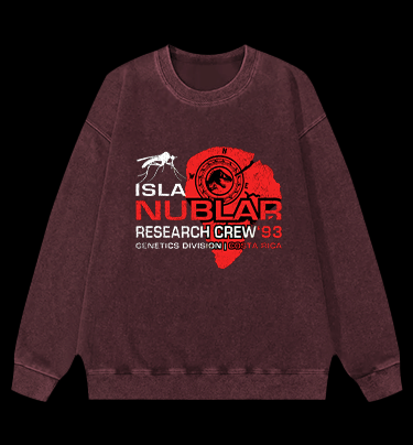 JURASSIC PARK Vintage Washed 100% Cotton Sweatshirt