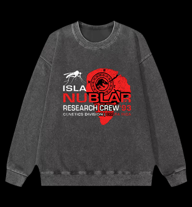 JURASSIC PARK Vintage Washed 100% Cotton Sweatshirt
