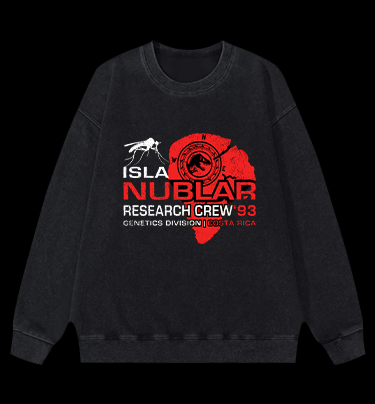 JURASSIC PARK Vintage Washed 100% Cotton Sweatshirt