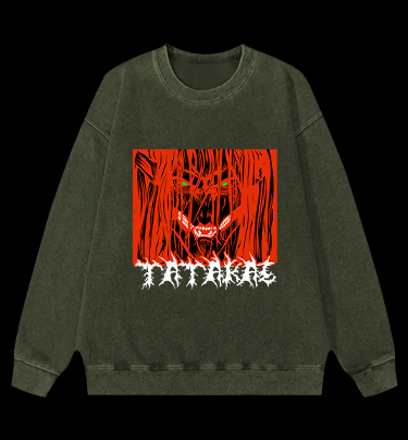 Attack on Titan Monster Vintage Washed 100% Cotton Sweatshirt