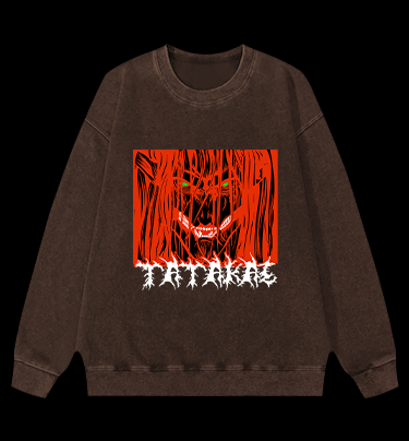 Attack on Titan Monster Vintage Washed 100% Cotton Sweatshirt