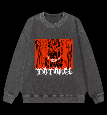 Attack on Titan Monster Vintage Washed 100% Cotton Sweatshirt