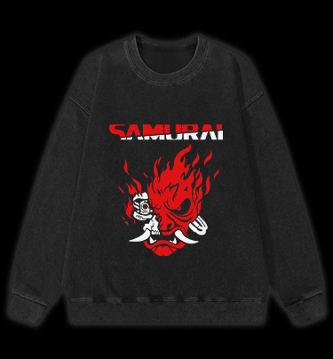 Samurai Band Vintage Washed 100% Cotton Sweatshirt