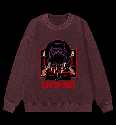 The Conjuring of Lucipurr Vintage Washed 100% Cotton Sweatshirt