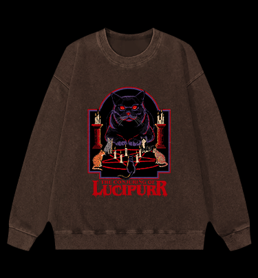 The Conjuring of Lucipurr Vintage Washed 100% Cotton Sweatshirt