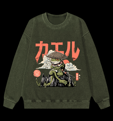 The Frog Ronin Monster Vintage Washed 100% Cotton Sweatshirt