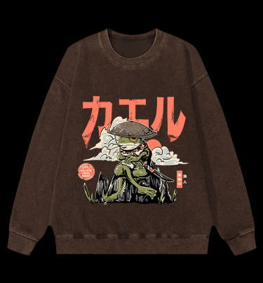 The Frog Ronin Monster Vintage Washed 100% Cotton Sweatshirt