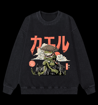 The Frog Ronin Monster Vintage Washed 100% Cotton Sweatshirt