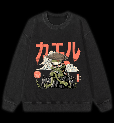 The Frog Ronin Monster Vintage Washed 100% Cotton Sweatshirt