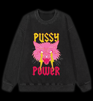 Feline Fury Vintage Washed 100% Cotton Sweatshirt